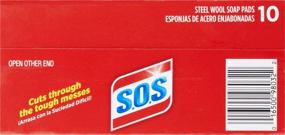 img 2 attached to 🧼 S.O.S. Steel Wool Soap Pads, Pack of 10 - Ultimate Cleaning Solution
