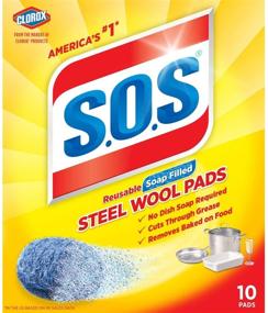img 4 attached to 🧼 S.O.S. Steel Wool Soap Pads, Pack of 10 - Ultimate Cleaning Solution