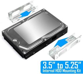 img 2 attached to 🖥️ Kingwin SSD HDD Mounting Kit Internal - Convert 3.5” SSD or HDD to 5.25 Inch Drive Bay - Includes Mounting Screws, Quick Installation [HDM-229]