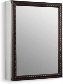 img 4 attached to 🚿 KOHLER K-2967-BR1 20x26 Aluminum Bathroom Medicine Cabinet with Oil-Rubbed Bronze Framed Mirror Door - Recess/Surface Mount