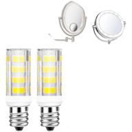 💡 led replacement light bulb for makeup vanity mirror, 4w 2-pack single/double sided lighted magnification + 20w mirror replacement bulbs (daylight white) logo