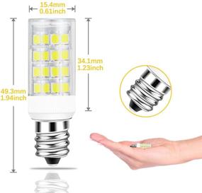 img 2 attached to 💡 LED Replacement Light Bulb for Makeup Vanity Mirror, 4W 2-Pack Single/Double Sided Lighted Magnification + 20W Mirror Replacement Bulbs (Daylight White)