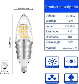 img 2 attached to 🕯️ AHEVO Industrial Electrical Candelabra Equivalency: Non-Dimmable Incandescent Brilliance