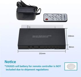 img 3 attached to 📺 ADWITS HDMI Multi-Viewer Splitter: Quad Screen Switcher with 5 Display Modes and Remote Control, 1080P/60Hz Support, 3D and Real-time Multi-Angle Video