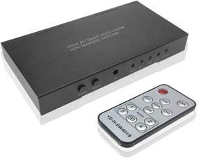 img 4 attached to 📺 ADWITS HDMI Multi-Viewer Splitter: Quad Screen Switcher with 5 Display Modes and Remote Control, 1080P/60Hz Support, 3D and Real-time Multi-Angle Video