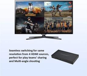 img 1 attached to 📺 ADWITS HDMI Multi-Viewer Splitter: Quad Screen Switcher with 5 Display Modes and Remote Control, 1080P/60Hz Support, 3D and Real-time Multi-Angle Video