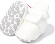 👶 sawimlgy newborn infant baby cotton booties: stay on non-skid sock slippers - soft, ankle boots with grippers for toddler crib and first walkers - perfect birthday or shower gift! logo