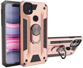 img 4 attached to Tznzxm Resistant Kickstand Protective Shockproof Cell Phones & Accessories and Cases, Holsters & Clips