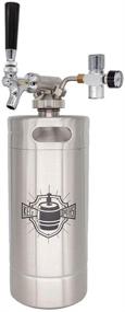 img 4 attached to 🍺 Stainless Steel Mini Keg Portable Draft System by Keg Smiths, 128 oz.