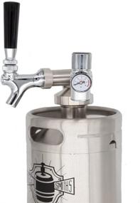 img 1 attached to 🍺 Stainless Steel Mini Keg Portable Draft System by Keg Smiths, 128 oz.