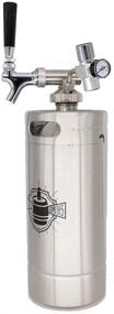 img 3 attached to 🍺 Stainless Steel Mini Keg Portable Draft System by Keg Smiths, 128 oz.