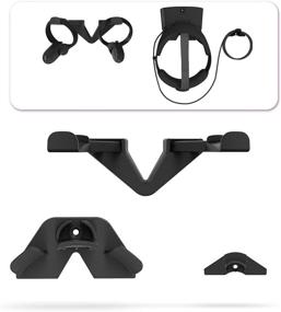 img 4 attached to 🎮 Convenient Wall Hook Stand for Oculus Rift S Headset and Touch Controllers by AMVR