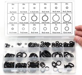 img 1 attached to 🔧 Chiloskit 225pc Rubber O-Ring Assortment Set: Versatile Hydraulic, Plumbing, Air, Gas & Paintball Seal Kit