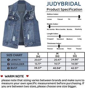 img 2 attached to JUDYBRIDAL Womens Distressed Beading Waistcoat