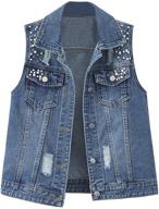 judybridal womens distressed beading waistcoat logo