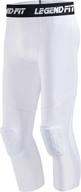 🏀 legendfit youth boys basketball compression pants: knee pad capri padded sport tights logo