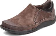 👞 classic style and comfort: born mens nigel slip brown loafers & slip-ons for men logo