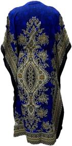 img 1 attached to 👗 Women’s Long Kaftan Maxi Dress by Delena Designs - Elegant Caftan Gown Top for Nightwear