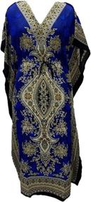img 2 attached to 👗 Women’s Long Kaftan Maxi Dress by Delena Designs - Elegant Caftan Gown Top for Nightwear