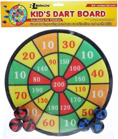 img 1 attached to 🎯 Premium Kids Dartboard Set with 6 Balls, Hook-and-Loop Fasteners, 11.8 Inches (30 cm) Diameter - Classic and Safe Dartboard Game for Children