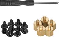 hantof m.2 standoff and screw kit for m.2 drives- mounting screws for ssd with motherboard m.2 screw + hex nut stand off spacer(5 sets) + 1pc screwdriver - enhanced for seo logo