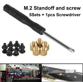 img 3 attached to HanTof M.2 Standoff and Screw Kit for M.2 Drives- Mounting Screws for SSD with Motherboard M.2 Screw + Hex Nut Stand Off Spacer(5 Sets) + 1pc Screwdriver - Enhanced for SEO