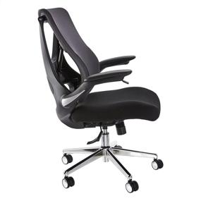 img 3 attached to 🪑 AmazonCommercial High-Back Mesh Chair with Advanced Lumbar Technology - Ergonomic and Infinite Adjustability, Black