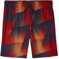 🏀 boys' sport print mesh performance basketball shorts at the children's place logo