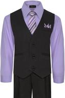 👔 complete boys' formal outfit: vest, pant, shirt, and hanky – stylish boys' clothing set logo