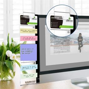 img 3 attached to 📝 Convenient Computer Monitor Memo Board: Acrylic Sticky Note Holder & Phone Stand (Left&Right)