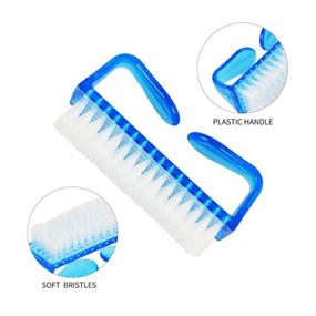 img 2 attached to 🧼 Chuya 4-Piece Handle Grip Nail Brush Set - Fingernail and Toenail Cleaner Pedicure Scrub Brushes for Effective Foot Cleaning (Multicolor)