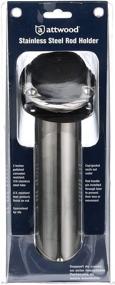 img 1 attached to 🎣 Attwood 66362-7 2-Inch Diameter Stainless Steel Flush Mount Rod Holder - 7 ½ Inches Long, Top Flange with 30-Degree Angle, Open Base End