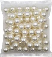 💎 inspirelle 70pcs ivory lustrous abs undrilled art faux pearls 20mm | vase fillers, no hole makeup beads | imitation round pearl beads for table scatter home wedding decoration | big size логотип