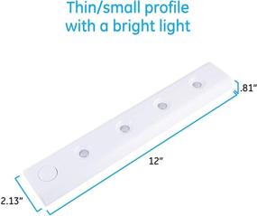 img 1 attached to 💡 GE 38557 Wireless LED Light Bar Battery-Operated - Perfect for Under Cabinet, Closet, Pantry, Utility Room, Garage & More! 12-inch, White