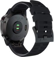 junboer fenix 6x/ fenix 5x plus band: comfortable silicone quick release strap for garmin fenix smartwatches logo