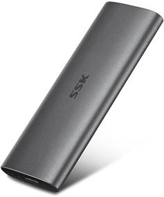 img 4 attached to 💾 SSK 1TB Portable External SSD: High-Speed USB-C Mini SSD for Laptop, Typc C Phones, and More, with 550MB/s Data Transfer
