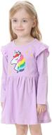 enchanting unicorn pattern dresses 🦄 for toddlers: vaschy girls' clothing collection logo