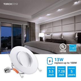 img 2 attached to 🔆 Certified Dimmable Retrofit Downlight by TORCHSTAR: Ideal for Industrial Electrical Solutions