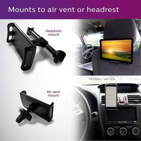 img 3 attached to 📱 Philips Car Headrest Tablet Mount & Air Vent Phone Holder, 2 Pack, Adjustable for 4-10" Screen Sizes, Compatible with Tablets, Smartphones, iPhone, iPad, Samsung Galaxy, and More - 60034