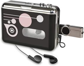 img 4 attached to 🎵 Кассетный плеер с USB-конверсией: простой портативный рекордер для цифровой записи музыки с кассет на MP3 - компьютер не требуется.