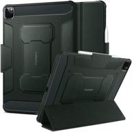 spigen rugged armor pro ipad pro 12.9 📱 case 2020 &amp; 2018 with pencil holder - military green logo