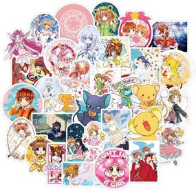 img 4 attached to 🎒 Cardcaptor Sakura Anime Laptop Stickers for Adults | Water Bottle Travel Case Car Skateboard Motorcycle Bicycle Luggage Guitar Bike Decal Set