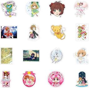 img 1 attached to 🎒 Cardcaptor Sakura Anime Laptop Stickers for Adults | Water Bottle Travel Case Car Skateboard Motorcycle Bicycle Luggage Guitar Bike Decal Set