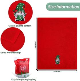 img 3 attached to MCEAST 3 Pack Christmas Hand Towel Set: Festive 17.7 x 12.6 Inches Soft Cotton Cloths for Bathroom, Home, Kitchen - Red, Green, White