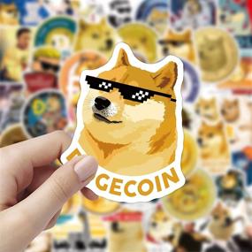 img 3 attached to 🐶 50 Dogecoin Stickers Decal Meme Doge - To The Moon Funny Doge Coin for Laptop, iPhone, Guitar, Waterbottle, Skateboard | Vinyl Sticker Waterproof Decal