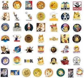 img 4 attached to 🐶 50 Dogecoin Stickers Decal Meme Doge - To The Moon Funny Doge Coin for Laptop, iPhone, Guitar, Waterbottle, Skateboard | Vinyl Sticker Waterproof Decal