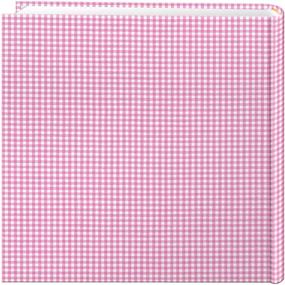 img 2 attached to 📷 Pioneer Photo Albums 200-Pocket Pink Gingham Fabric Frame Cover Photo Album for 4x6 Prints