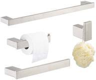 🚽 klabb d68 4-piece ss304 bathroom hardware accessory set with nickle brushed 24-inch towel bar logo