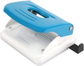 img 4 attached to 🔵 Weibo Heavy Duty 2-Hole Punch Tool - Convenient Commercial Hand Held Levenger Hole Puncher, Adjustable, 25 Sheet Punch Capacity, Blue