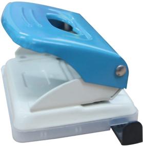 img 1 attached to 🔵 Weibo Heavy Duty 2-Hole Punch Tool - Convenient Commercial Hand Held Levenger Hole Puncher, Adjustable, 25 Sheet Punch Capacity, Blue